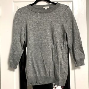 New York and company silver sweater, size small